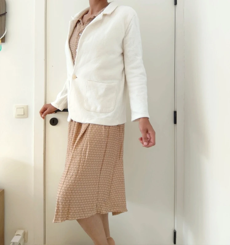 Belle veste blazer molletonnée blanche American Vintage - photo numéro 3