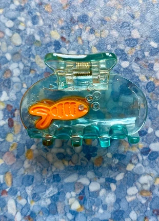 Pince cheveux turquoise transparente poisson orange brillants, brand: Boutique indépendante, condizioni: Ottime, €4.50, €5.43 include la Protezione acquisti