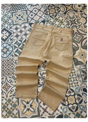 👖 Pantalon Carhartt Relaxed Fit Beige – Workwear Stretch (W34 L30 / Taille L), marke: Carhartt, zustand: Gut, größe: L, 35,00 €, 37,45 € inklusive Vinted-Käuferschutz