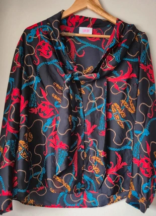 Savida Blouse – Bold Scarf Print, brand: Savida, condition: Very good, size: L / 40 / 12, €6.00, €7.00 includes Buyer Protection