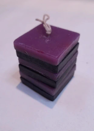 Black and purple striped candle, brand: NO LABEL, condition: New without tags, £1.00, £1.75 includes Buyer Protection