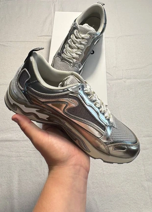 Sneakers Sandro Femme Flame – Argent – Taille 39 – Neuves, merk: Sandro, staat: Nieuw met prijskaartje, maat: 39, € 158,00, € 166,60 inclusief Kopersbescherming