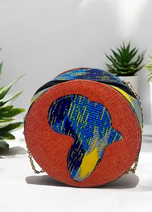 Pochette ronde Afrochic Orange, état: Neuf sans étiquette, 18,00 €, 19,60 € Protection acheteurs (Pro) incluse