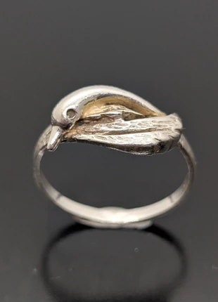 Bague originale en argent en forme de cygne, état: Très bon état, taille: 18,1 mm, 19,00 €, 20,65 € Protection acheteurs (Pro) incluse