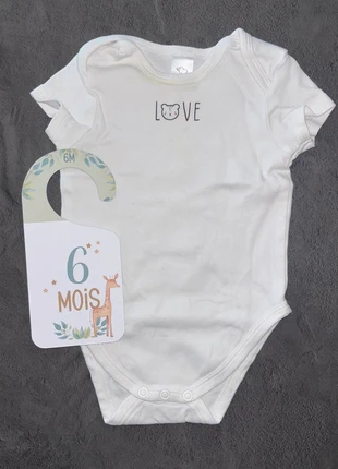 Body blanc love ours Baby Club / 6 mois / Bon état, brand: Baby Club, condition: Good, size: 6-9 months / 68 cm, €1.00, €1.75 includes Buyer Protection