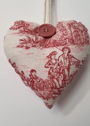 Coeur à suspendre Jouy 13x13 cm " Bérénice ", brand: conçu avec soin, condizioni: Ottime, €9.00, €10.15 include la Protezione acquisti