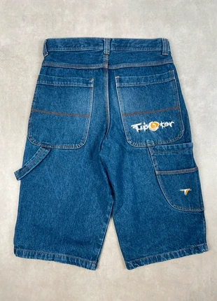 Short en jean large baggy jort oversize brodé JNCO vintage dressing Y2K rétro fashion denim, marque: JNCO, état: Très bon état, taille: W30 | FR 40, 42,90 €, 45,75 € Protection acheteurs incluse