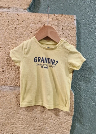 T-shirt Grandir, brand: Grain de Blé, condition: Very good, size: 9-12 months / 74 cm, €1.00, €1.75 includes Buyer Protection