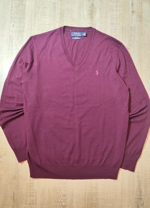 pull col v ralph lauren 100% laine mérinos prune taille m très bon état, brand: Ralph Lauren, condizioni: Ottime, taglia: M, €39.00, €41.65 include la Protezione acquisti Pro