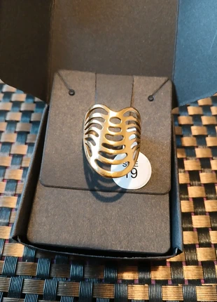 Bague dorée en Acier Inoxydable – NEUF, marque: Tendance, état: Neuf avec étiquette, taille: 19 mm, 4,90 €, 5,85 € Protection acheteurs (Pro) incluse