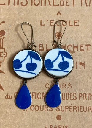 Boucles d’oreilles vaisselle ancienne bleues, marke: Boheme, zustand: Sehr gut, 6,00 €, 7,00 € inklusive Vinted-Käuferschutz