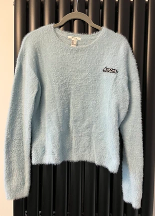 Blue fluffy jumper, brand: Forever 21, condition: Very good, size: S / UK 8-10, £1.50, £2.28 includes Buyer Protection