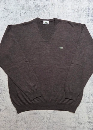 🐊 Pull Lacoste col V laine vierge marron taille 6 XL Vintage Old Money, brand: Lacoste, condition: Very good, size: XL, €59.95, €63.65 includes Buyer Protection Pro