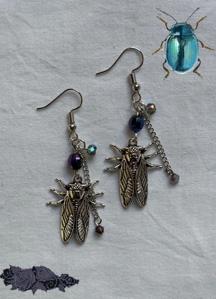 Gothic beetle earrings handmade, merk: Alternative, staat: Nieuw met prijskaartje, € 9,00, € 10,15 inclusief Kopersbescherming