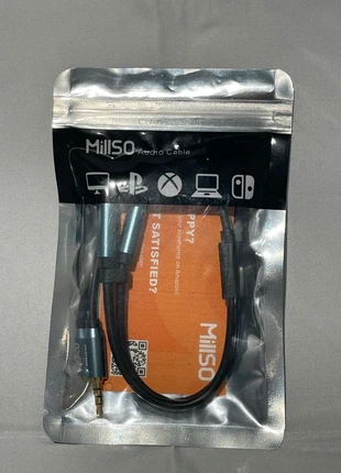Adaptador Auriculares MillSO en Y de 3,5 mm, marca: Miilso, estado: Nuevo con etiquetas, 5,95 €, 6,95 € Protección al comprador incluida