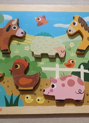 Chunky Puzzle en bois Janod Ferme 7 pièces, marque: Janod, état: Bon état, 4,00 €, 4,90 € Protection acheteurs incluse