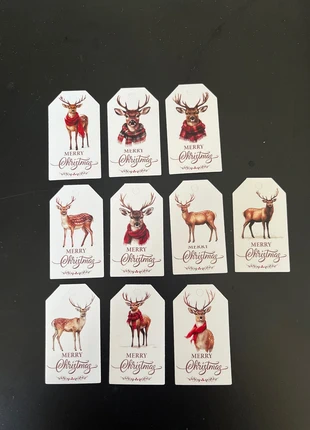 10 cadeaukaartjes 'Hert' 7 x 4 cm Blanco achterkant, staat: Nieuw zonder prijskaartje, € 1,10, € 1,86 inclusief Kopersbescherming