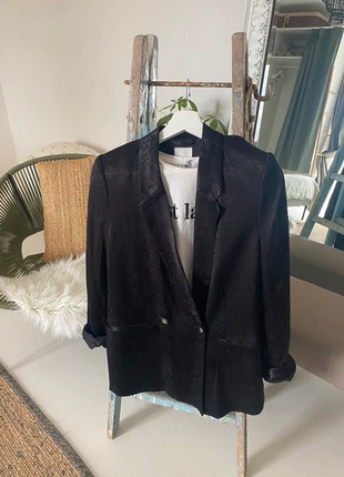 Veste tailleur effet python noir, brand: Noir, condizioni: Ottime, taglia: S / IT 40 / EU 36, €8.00, €9.10 include la Protezione acquisti