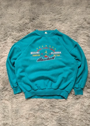 Vintage Sweatshirt Blue Embroidered 90's Baseball, marque: Vintage Dressing, état: Très bon état, taille: S / 36 / 8, 12,00 €, 13,30 € Protection acheteurs incluse