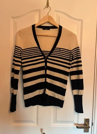 striped thin knit cardigan, brand: Vintage Dressing, condition: Very good, size: M / UK 12-14, £3.50, £4.38 includes Buyer Protection
