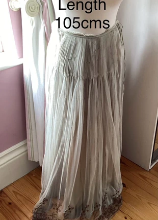 CHINE Belgian Design Luxury Maxi Skirt - Embroidered Tulle Overlay, marque: Chine, état: Très bon état, taille: XL / 42 / 14, 65,00 €, 68,95 € Protection acheteurs incluse