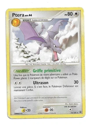 Carte Pokémon Ptera Rare Aube Majestueuse FR, brand: Pokémon, condition: Good, €1.50, €2.28 includes Buyer Protection