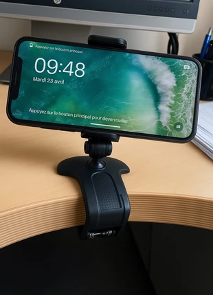 Support téléphone rotatif pince bureau/voiture – Neuf, condition: New with tags, €6.99, €8.04 includes Buyer Protection