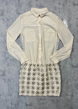 Vestito camicia con gonna pied-de-poule – Taglia L, condizioni: Ottime, taglia: L / IT 44 / EU 40, €10.00, €11.20 include la Protezione acquisti