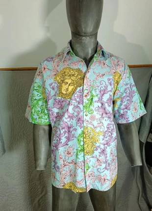 Versace Multicolor Patterned Shirt, marque: Versace, état: Bon état, taille: L, 257,00 €, 270,55 € Protection acheteurs incluse