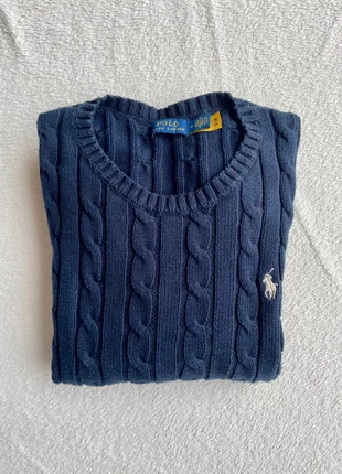 Pull en coton torsadé Polo Ralph Lauren • M • Bleu marine, marque: Polo Ralph Lauren, état: Très bon état, taille: M / 38 / 10, 113,90 €, 120,30 € Protection acheteurs incluse