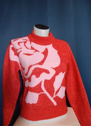 Pull motif rose Taille S, état: Très bon état, taille: S / 36 / 8, 10,00 €, 11,20 € Protection acheteurs incluse