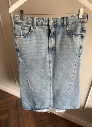 Mango lange spijkerrok met split maat 36 nieuw, merk: Mango, staat: Nieuw zonder prijskaartje, maat: S / 36 / 8, € 10,00, € 11,20 inclusief Kopersbescherming