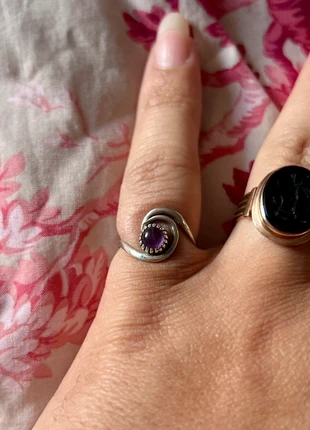 Bague en argent massif et améthyste, brand: Argent, condition: Very good, size: 16.5 mm Ø, €23.80, €25.69 includes Buyer Protection Pro