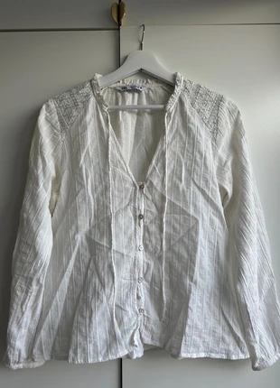 Blouse blanche Zara femme printemps/été, marque: Zara, état: Très bon état, taille: S / 36 / 8, 11,00 €, 12,25 € Protection acheteurs incluse