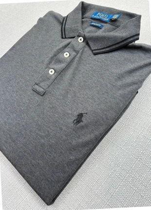Polo ralph lauren long sleeve custom slim fit coton piqué /taille M/gris logo brodé gris vintage, brand: Polo Ralph Lauren, condition: Very good, size: M, €39.00, €41.65 includes Buyer Protection