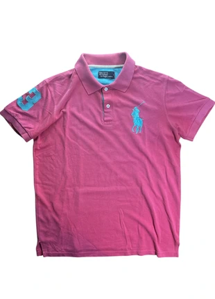 Polo Ralph Lauren rosa - Pink polo logo ricamato azzurro, brand: Ralph Lauren, condizioni: Ottime, taglia: M, €18.00, €19.60 include la Protezione acquisti