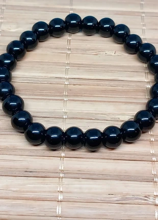 Bracelet en perles de pierres polies onyx noir, zustand: Neu, 2,00 €, 2,80 € beinhaltet Vinted-Käuferschutz Pro