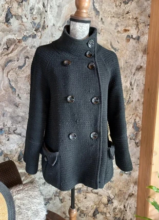 Manteau Caban femme en laine noire - taille L 40 - marque In Extenso - hiver chaud, brand: In Extenso, condition: Good, size: L / 40 / 12, €8.50, €9.63 includes Buyer Protection