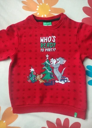 Sudadera Navidad 🎄🎄 Benetton 🎈🎈, merk: United Colors of Benetton, staat: Heel goed, maat: 6 jaar / 116 cm, € 16,00, € 17,50 inclusief Kopersbescherming
