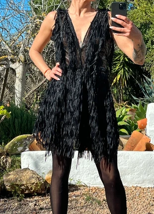 Vestido con flecos y lentejuelas, marque: Local, état: Très bon état, taille: S / 36 / 8, 55,00 €, 58,45 € Protection acheteurs incluse