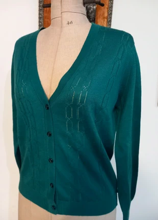 Cardigan vert sapin vintage ajouré Taille 36, marque: Vintage Dressing, état: Très bon état, taille: S / 36 / 8, 5,00 €, 5,95 € Protection acheteurs incluse