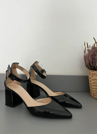 Elegant Black Patent Leather Heels – MARCO, brand: Marco, condition: Very good, size: 38, €30.00, €32.20 includes Buyer Protection