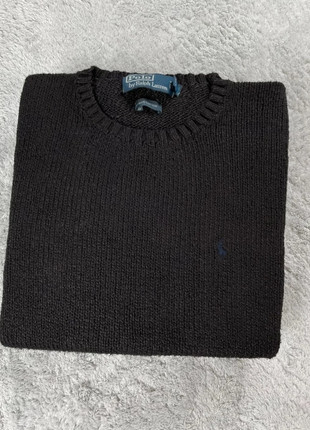 Pull col rond Noir épais Ralph Lauren coton maille logo brodé classique - Taille XL, marque: Ralph Lauren, état: Très bon état, taille: XL, 45,00 €, 47,95 € Protection acheteurs (Pro) incluse
