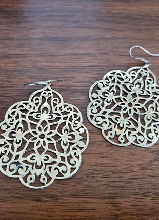 Ohrringe Blatt Gold Plissiert / Leaf Earrings Gold Pleated, estado: Muy bueno, 6,00 €, 7,00 € Protección al comprador incluida