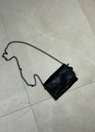 Bolso de fiesta negro con brillo y cadena metálica, marca: Local, estado: Nuevo sin etiquetas, 5,50 €, 6,48 € Protección al comprador incluida