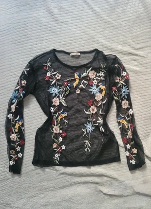 Sheer Mesh Embroidered ZARA Top Size S-M, brand: Zara, condition: Good, size: M / 38 / 10, €6.50, €7.53 includes Buyer Protection