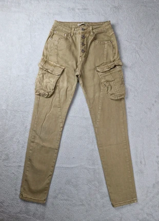 Pantalon Cargo Place du Jour – Slim Stretch – Beige – Taille 34, marque: Place du Jour, état: Très bon état, taille: W24 | FR 34, 10,00 €, 11,20 € Protection acheteurs incluse