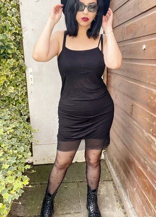 Courtney Love Grunge Slip Dark Romance Mesh Mini Dress, merk: Maje, staat: Heel goed, maat: L / 40 / 12, € 20,00, € 21,70 inclusief Kopersbescherming