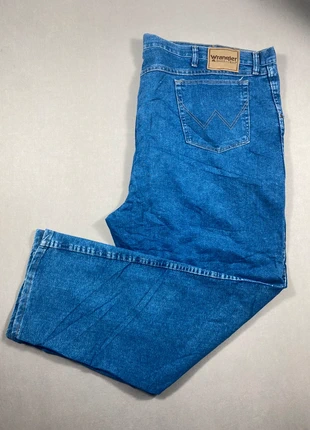 Jeans Wrangler bleu coupe droite large Demin Casual Mode Authentique Coton Taille W50 L30 - A047, marque: Wrangler, état: Très bon état, taille: W50 | FR 60, 15,00 €, 16,45 € Protection acheteurs (Pro) incluse