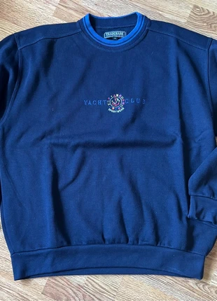 Vintage Navy “Yacht Club” Sweatshirt – Trademark Casuals – Size M, brand: St. Bernard, condition: Very good, size: M, £10.00, £11.20 includes Buyer Protection